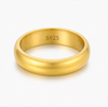 Elegant Dome Gold Band Ring in 925 Sterling Silver