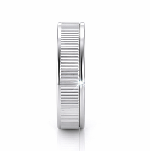 Ribbed Texture 925 Sterling Silver Ring