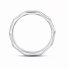 Twin Layer Faceted 925 Sterling Silver Ring