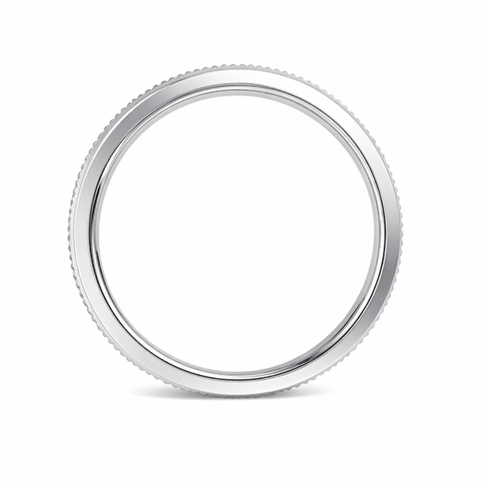Modern Ribbed Texture Band Ring in 925 Sterling Silver