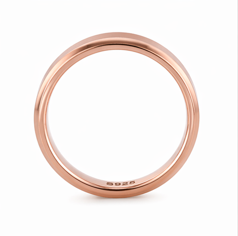 Classic Rose Gold Band Ring in 925 Sterling Silver