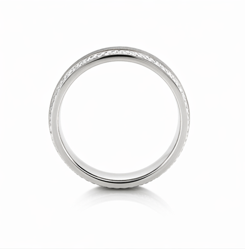 Textured Matte Finish Band Ring in 925 Sterling Silver
