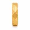 Geometric Faceted Gold Texture 925 Sterling Silver Ring