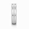 Triple Groove Texture 925 Sterling Silver Ring