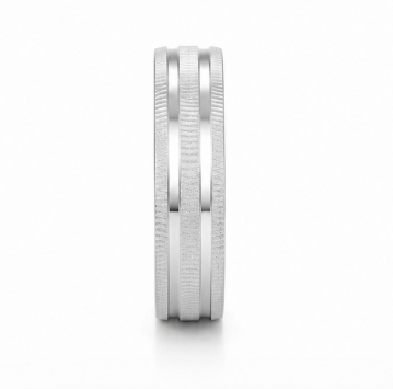 Triple Groove Texture 925 Sterling Silver Ring