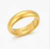Elegant Dome Gold Band Ring in 925 Sterling Silver