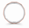 Luxury Dual Tone Geometric Ring 925 Sterling Silver