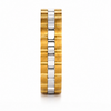 Luxury Dual Tone Chain Pattern Ring in 925 Sterling Silver