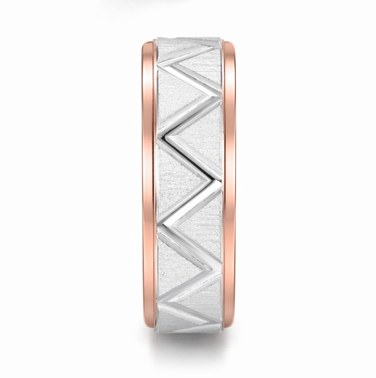 Modern Geometric Pattern Ring 925 Sterling Silver