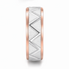 S925 Sterling Silver Geometric Cross Pattern Couple Bands