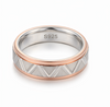 Modern Geometric Rose Gold Ring in 925 Sterling Silver