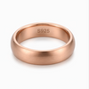 Classic Matte Rose Gold Band Ring in 925 Sterling Silver