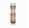 Elegant Dual Tone Textured Band Ring in 925 Sterling Silver