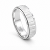 Linear Cut 925 Sterling Silver Ring
