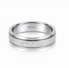 Minimal Frosted Texture Band Ring in 925 Sterling Silver