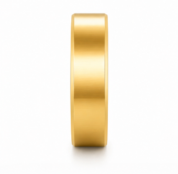 Classic Plain Gold Finish Ring 925 Sterling Silver