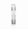 Dual Finish Faceted 925 Sterling Silver Ring
