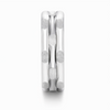 Modern Faceted Dot Texture Ring in 925 Sterling Silver