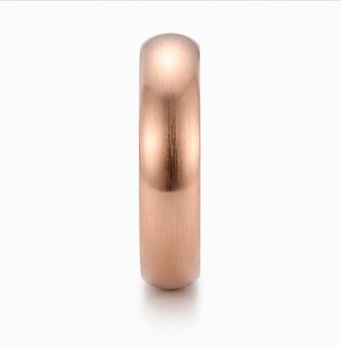 Classic Matte Rose Gold Band Ring in 925 Sterling Silver