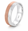 Premium Dual Tone Rose Gold Matte Ring 925 Sterling Silver