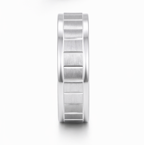 Linear Groove Matte 925 Sterling Silver Ring