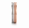 Luxury Triple Tone Textured Ring in 925 Sterling Silver