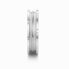 Modern Frosted Groove Band Ring in 925 Sterling Silver
