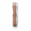 Elegant Rose Gold Dual Tone Texture Ring in 925 Sterling Silver