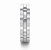 Geometric Triple Groove Band Ring in 925 Sterling Silver