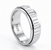 Modern Ribbed Groove Band Ring in 925 Sterling Silver