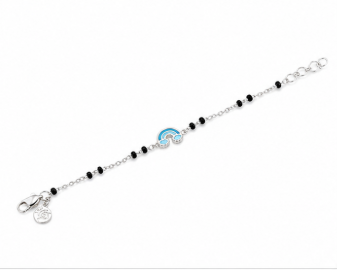 Elegant Rainbow Nazariya Bracelet for Kids in 925 Sterling Silver