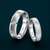 S925 Sterling Silver Ribbed Couple Bands