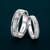 Luxury S925 Sterling Silver Diamond-Cut Couple Bands
