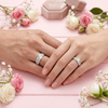 Luxury S925 Sterling Silver Micro-Textured Couple Bands