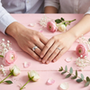 S925 Sterling Silver Classic Dome Couple Bands