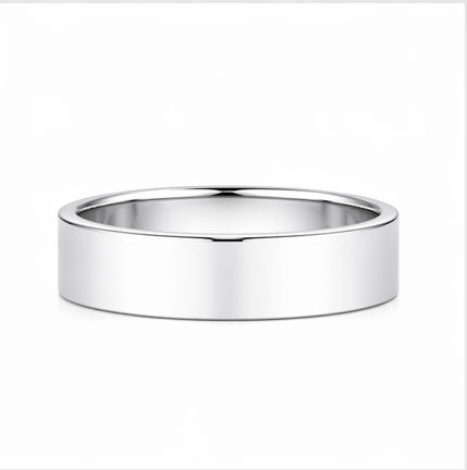Classic S925 Sterling Silver Plain Couple Bands