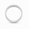 Elegant S925 Sterling Silver Leaf Engraved Couple Bands