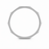 Modern S925 Sterling Silver Block Design Couple Bands
