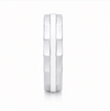 Luxury S925 Sterling Silver Dual-Line Faceted Couple Bands