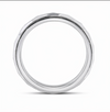 Luxury S925 Sterling Silver Faceted Couple Bands with Black Inlay