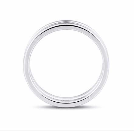 Classic S925 Sterling Silver Triple Groove Couple Bands