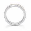 S925 Sterling Silver Mother of Pearl Inlay Couple Bands