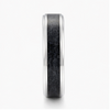 S925 Sterling Silver Black Galaxy Inlay Couple Bands