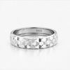 S925 Sterling Silver Diamond-Cut Faceted Couple Bands