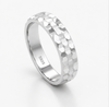 S925 Sterling Silver Diamond-Cut Faceted Couple Bands
