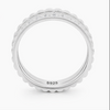 S925 Sterling Silver Textured Sparkle Couple Bands