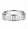 S925 Sterling Silver Dual Texture Line Couple Bands