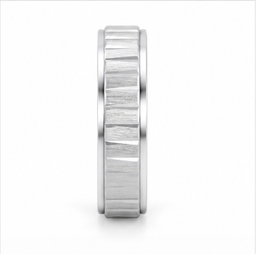 S925 Sterling Silver Dual Texture Line Couple Bands