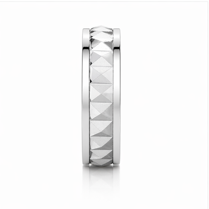 Premium S925 Sterling Silver Studded Texture Couple Bands