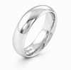 S925 Sterling Silver Classic Dome Couple Bands